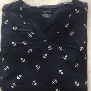 Lane Bryant tshirt 26/28, navy print